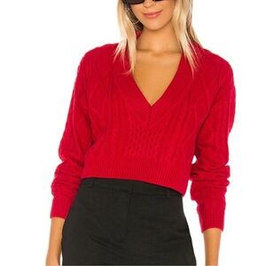 NWT Superdown Crop Open Back Sweater